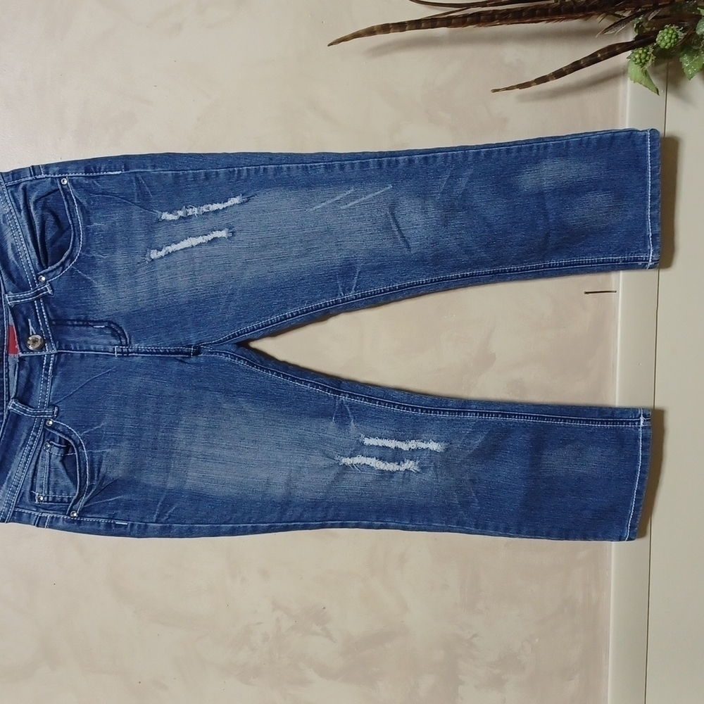 RED RIVET JEANS SIZE 9